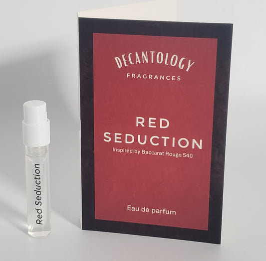 Decantology Red Seduction 2ml Sample available at Decantology. Decantology Red Seduction 2ml Sample. A great addition for fragrance enthusiasts.