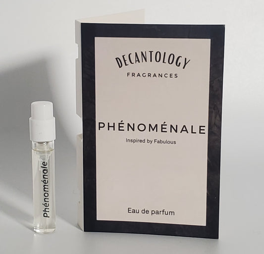 Decantology Phénoménale 2ml Sample available at Decantology. Decantology Phénoménale 2ml Sample. A great addition for fragrance enthusiasts.