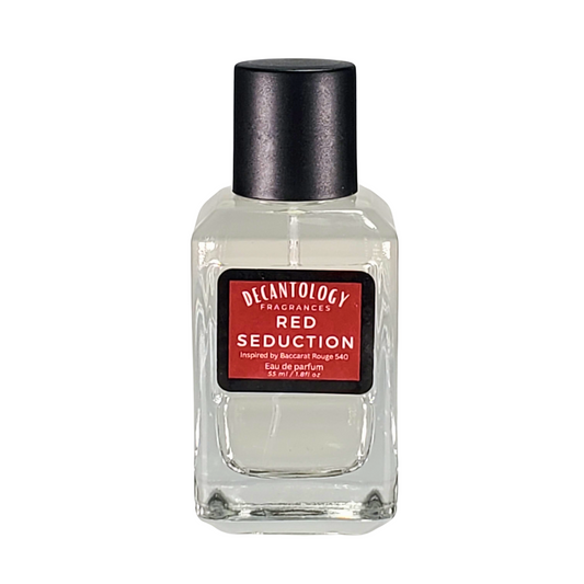 Red Seduction 55ml: inspired by Baccarat Rogue 540 available at Decantology. Red Seduction 55ml: inspired by Baccarat Rogue 540. A great addition for fragrance enthusiasts.