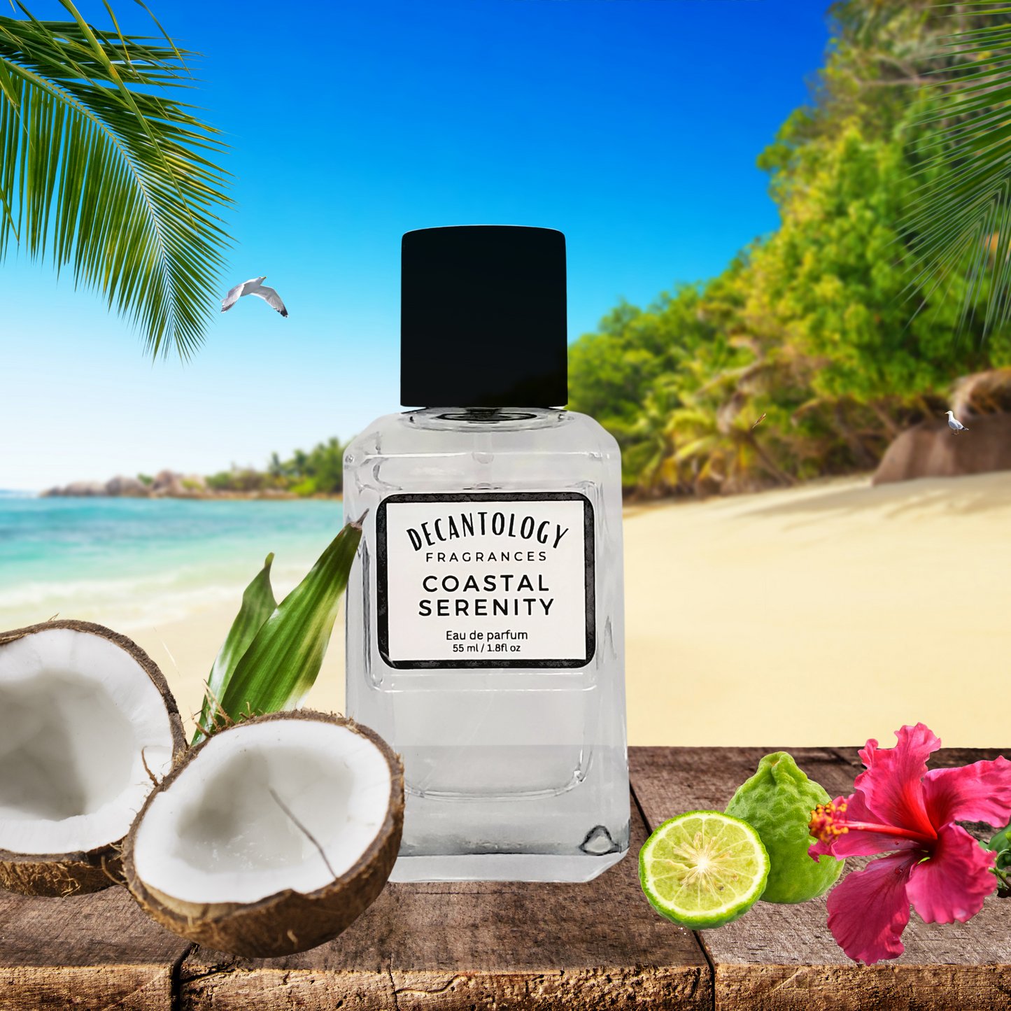 Coastal Serenity 55ml: inspired by Virgin Island Water available at Decantology. Coastal Serenity 55ml: inspired by Virgin Island Water. A great addition for fragrance enthusiasts.