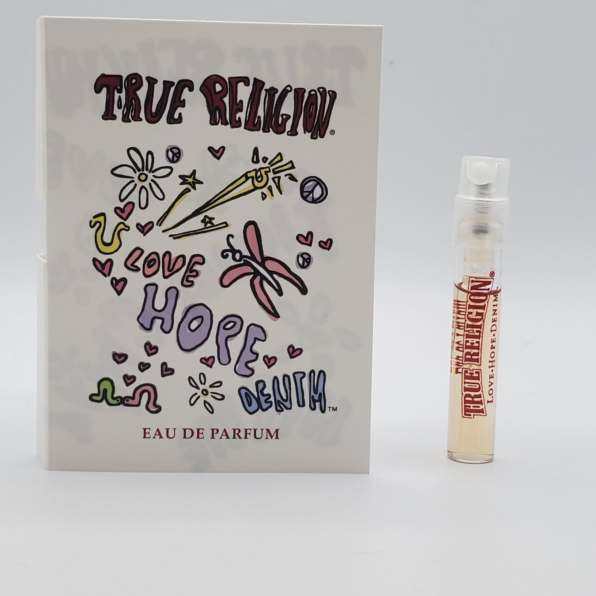 True Religion Love Hope Denim 1.5 ml Official Carded Sample available at Decantology. True Religion Love Hope Denim 1.5 ml Official Carded Sample. A great addition for fragrance enthusiasts.